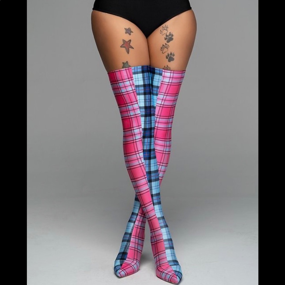Pink Kissz thigh high 4.5 inch high heel boots
